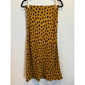 Madewell Midi Slip Skirt in Painted Spots Size 4